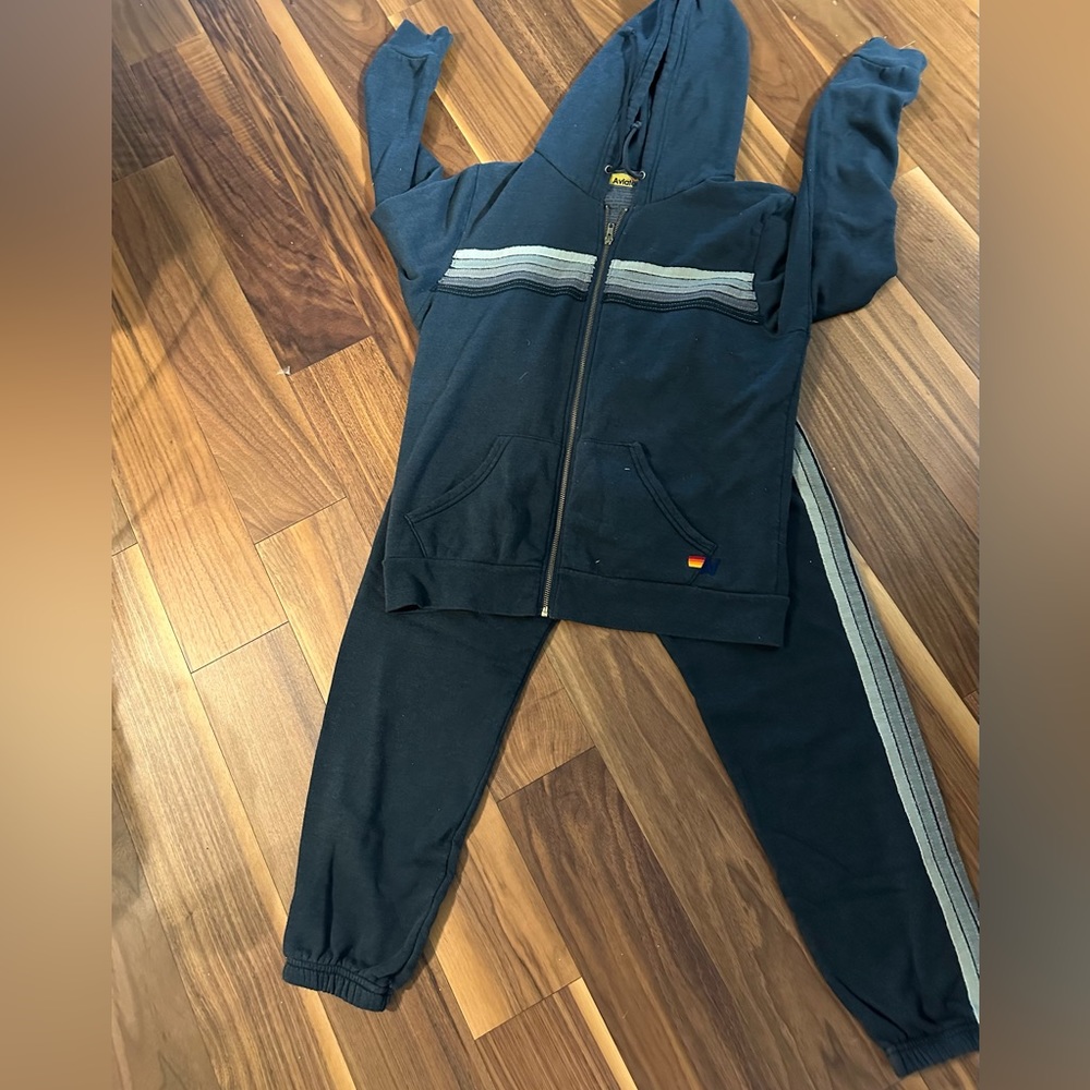 Aviator strip zip up set